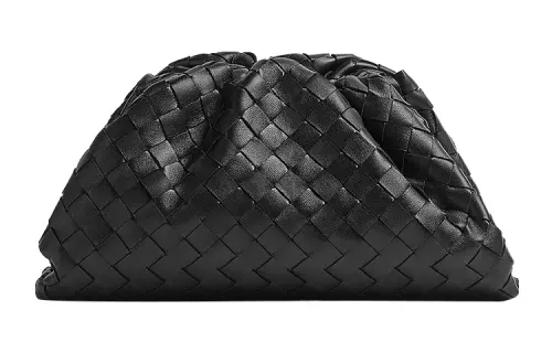 Bottega Veneta POUCH Cloud Bag Lambskin Clutch Regular Women's Black