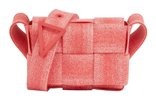 Bottega Veneta CASSETTE Pillow Bag Polyurethane Pillow Bag, Shoulder Bag, Crossbody Bag Mini Men's Fireworks Pink