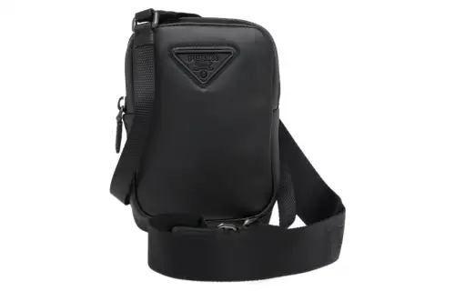PRADA Leather Cell Phone Pouch Men's