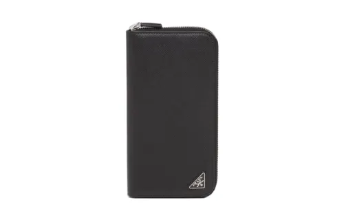 PRADA Saffiano Leather Wallet Men's Black