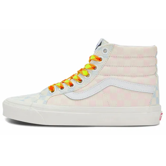 Vans SK8 Skateboarding Shoes Unisex High-top Blue/Pink/White