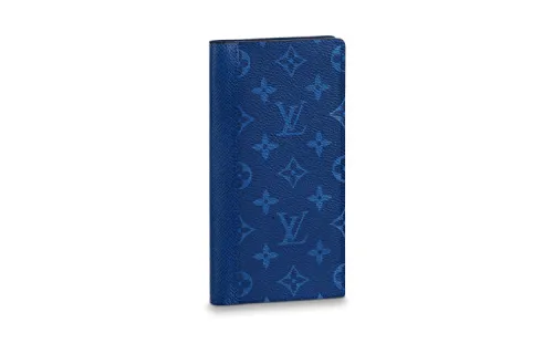 LOUIS VUITTON Brazza Wallet Navy Blue
