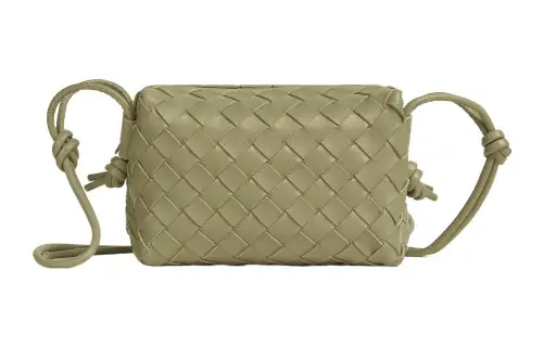Bottega Veneta Loop Intrecciato Camera Bag Mini Travertine