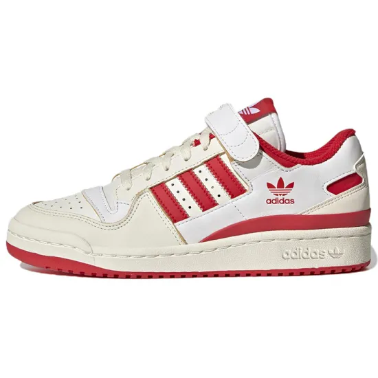 Adidas Forum 84 Low Off White Vivid Red Footwear White Women's