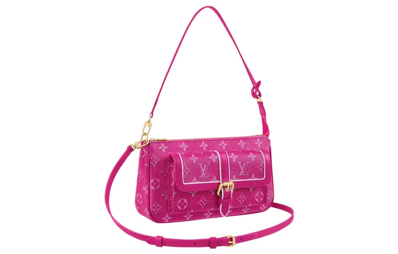 LOUIS VUITTON Maxi Multi Pochette Accessoires Fuchsia Pink
