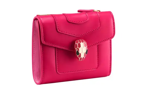 BVLGARI Serpenti Forever Calfskin Wallet Women's