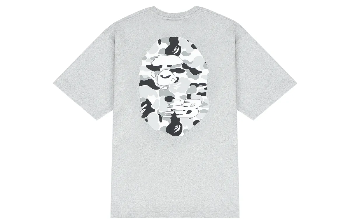 New Balance x A BATHING APE T Shirt Unisex Gray
