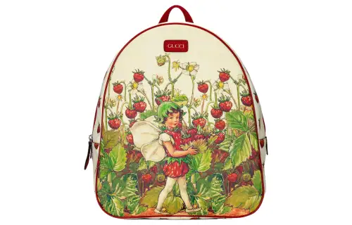GUCCI Canvas Backpack For Kids' White/Green/Multicolor