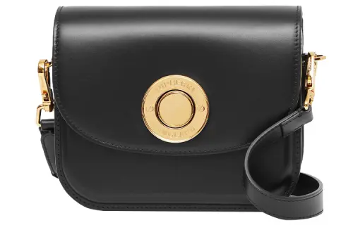 Burberry Elizabeth Calfskin Crossbody Bag, Shoulder Bag Women's Black