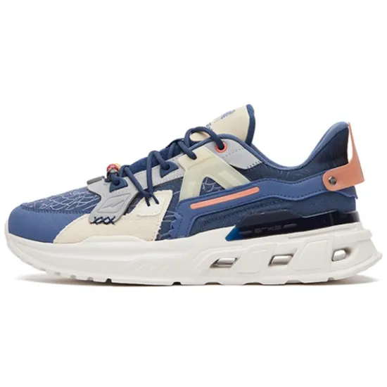 Erke Xun Casual Shoes Men Low-Top Navy Blue/Smoke Blue
