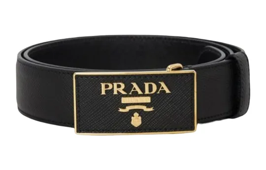 PRADA Logo Plaque Belt