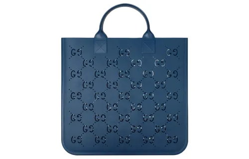 GUCCI Rubber Tote Bag, Shopping Bag, Handbag, Kids' Bag Regular Kids' Blue