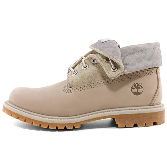 Timberland Roll Top Boots Basic 'Beige With Light Grey' Women's