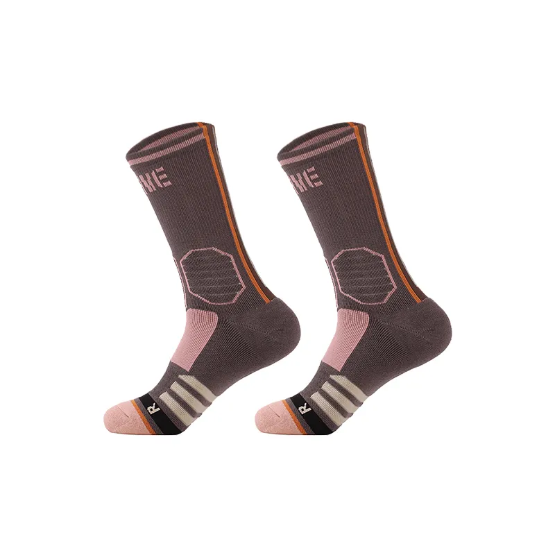 Li Ning Sports Basketball Collection Basketball Socks Unisex 2 Pack Sparrow Umber