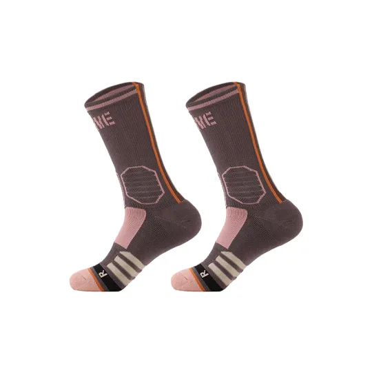 Li Ning Sports Basketball Collection Basketball Socks Unisex 2 Pack Sparrow Umber