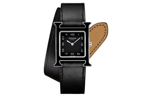 HERMES Nantucket Wrist Watches Quartz Movement 26mm Black Dial Women's Watch 30m Water Resistant