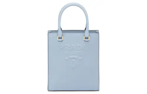 PRADA Saffiano Leather Shoulder Bag, Crossbody Bag, Handbag Small Women's Sky Blue
