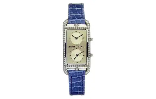 HERMES Wrist Watches Automatic Mechanical Movement Leather Strap Yellow Watch Dial Women's Watch