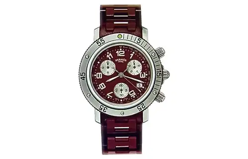 HERMES Wrist Watches Automatic Mechanical Movement Stainless Steel Strap Red Watch Dial Men's Watches