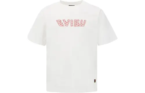 EVISU SS22 Drop Shoulder Sleeve T Shirt Men's White