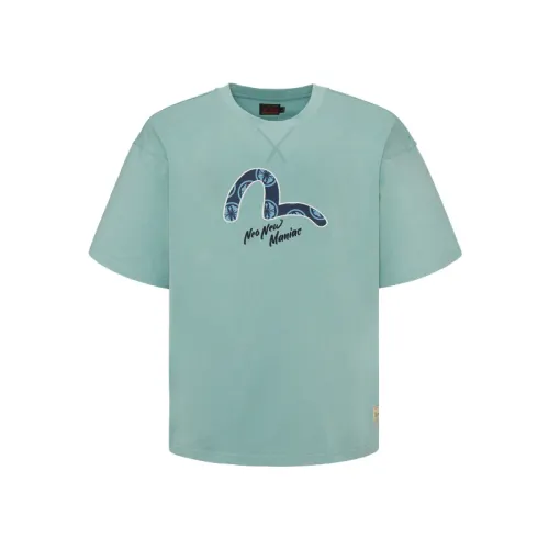 EVISU Drop Shoulder Sleeve T Shirt Men's Light Green