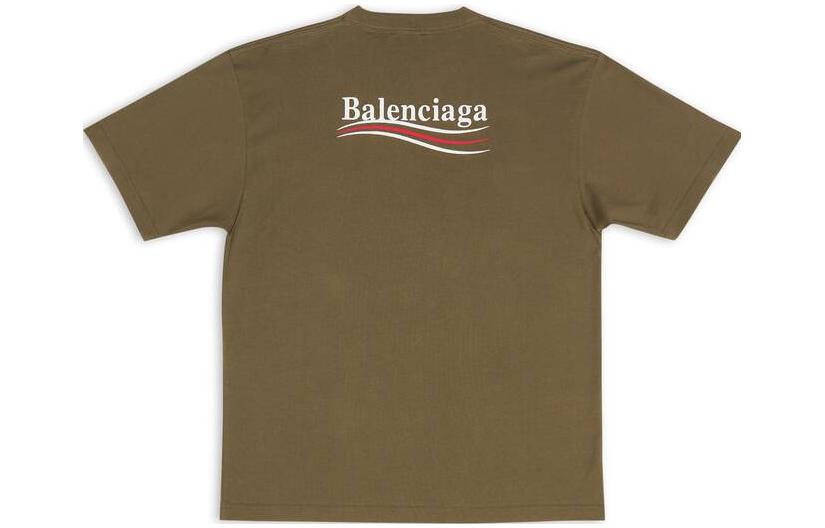 Женская футболка Balenciaga (зеленая) — фото 2