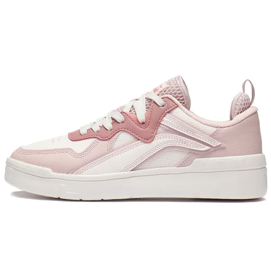 LINING Wave Skateboard Shoes Women's Low-Top Peach Pink Apricot/Sand Pink