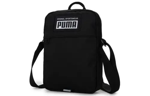 PUMA Solid Color Fabric Crossbody Bag, Shoulder Bag Regular Unisex Black