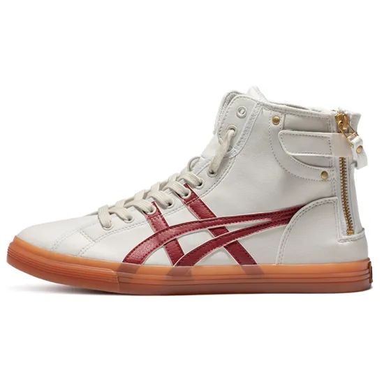 Asics Double Clutch Skateboarding Shoes Men High-top Gray/Red