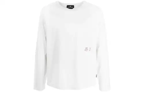 STONE ISLAND T Shirts Men's White Crew Neck Moderate Straight Fit