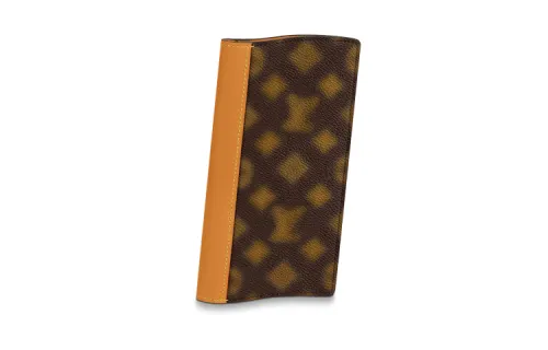 LOUIS VUITTON Brazza Wallet Blurry Monogram Brown