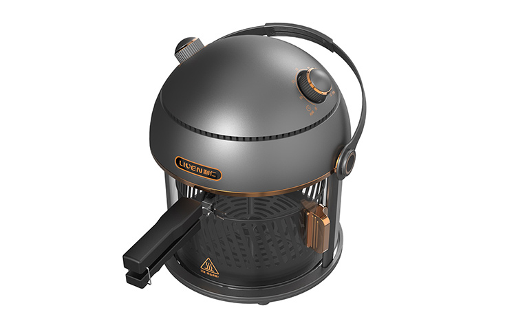 Liren air fryer household 6.5 liter large capacity panoramic view electric fryer air fryer oven low fat less oil non-stick thickened high borosilicate glass K-27