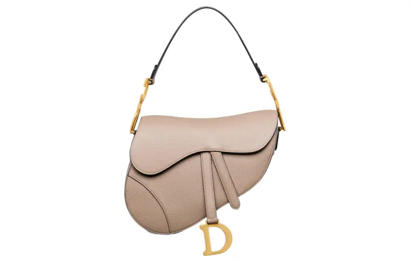 DIOR Saddle Grained Calfskin Saddle Bag, Shoulder Bag, Crossbody Bag, Handbag Women's Hazelnut