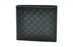 GUCCI Cow Leather Wallet Men's Dark Blue