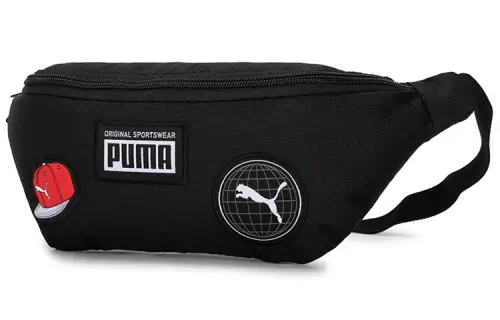 PUMA Print Fabric Shoulder Bag, Crossbody Bag, Fanny Pack Regular Unisex Black