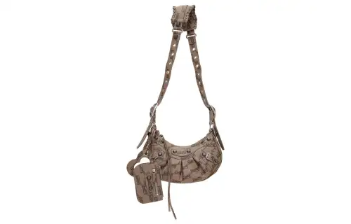 Balenciaga Canvas Portable Crossbody Bag, Shoulder Bag Mini Women's Brown