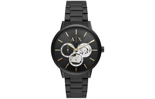ARMANI EXCHANGEAE Wrist Watches Quartz Movement Stainless Steel Strap 42mm Black Dial Men's Watches