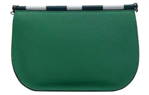 HERMES Saut Togo Calfskin Shoulder Bag, Crossbody Bag Women's Mint Green/Dusty Blue/Bosphorus Green