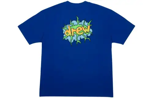 Drew house Hummingbirds Summer Collection T Shirts Unisex Blue Crew Neck Moderate Straight Fit