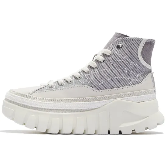 LiNing Wave Casual Shoes Women's High-Top Silver Table Gray/Snow Gray/Vanilla White