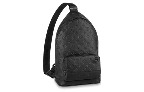 LOUIS VUITTON Racer Cow Leather Shoulder Bag, Crossbody Bag Regular Men's Black