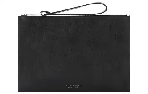 Bottega Veneta Men's Leather Pouch Black