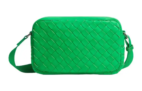 Bottega Veneta With Cow Leather Camera Bag, Shoulder Bag, Crossbody Bag Small Men's Parrot Green