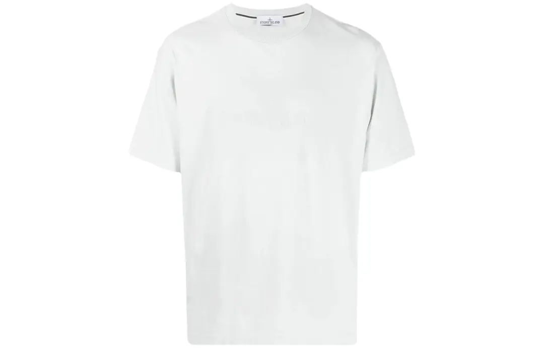 STONE ISLAND Logo Lettering Crewneck T Shirt