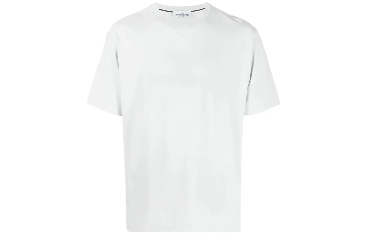 STONE ISLAND Logo Lettering Crewneck T Shirt