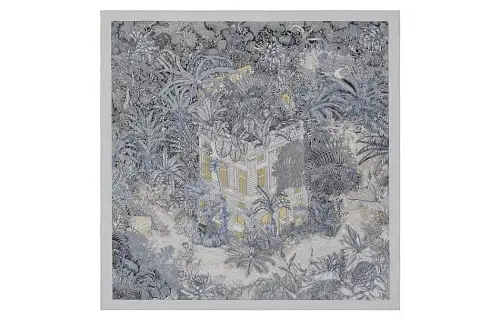 HERMES Tropical Jungle Edition Blessing Treasure Cashmere Shawls Women's