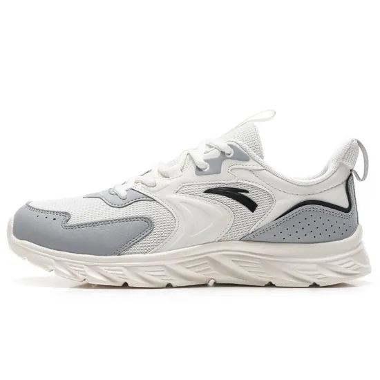ANTA Running Shoes Men Low-Top Ivory White/Misty Grey