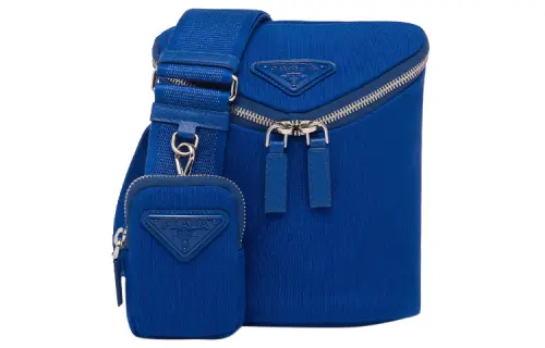 PRADA Saffiano Canvas Crossbody Bag, Shoulder Bag Men's Blue