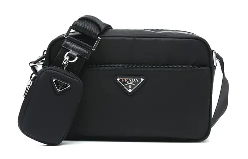 PRADA Re Nylon Recycled Nylon Handbag, Crossbody Bag Women's Black