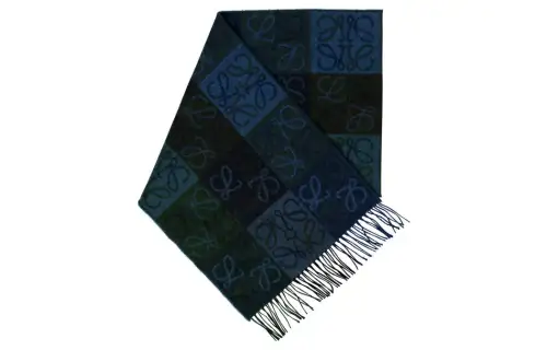 LOEWE Knit Scarves Unisex Blue